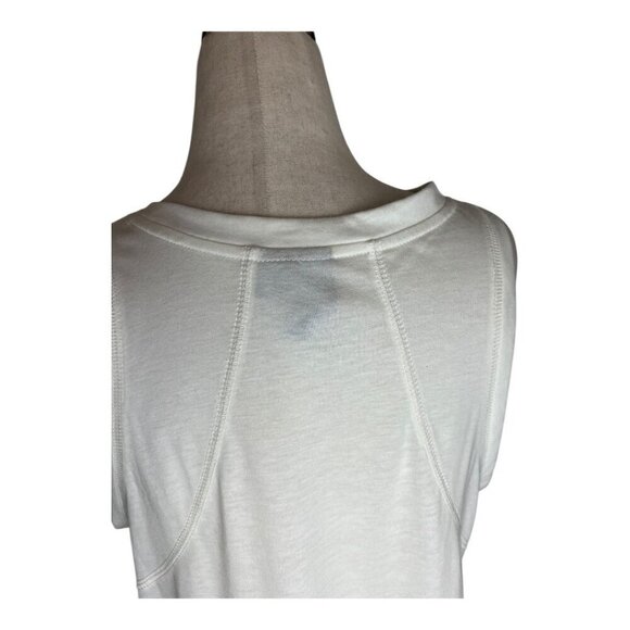 Sweaty Betty Tank Top Women Small White Crew Neck Cotton Tencel Easy Peazy Top - Picture 5 of 9